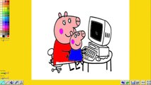 Peppa Pig en Español - El trabajo de Peppa Pig Juego de pintar ᴴᴰ ❤️ Juegos Para Niños y Niñas