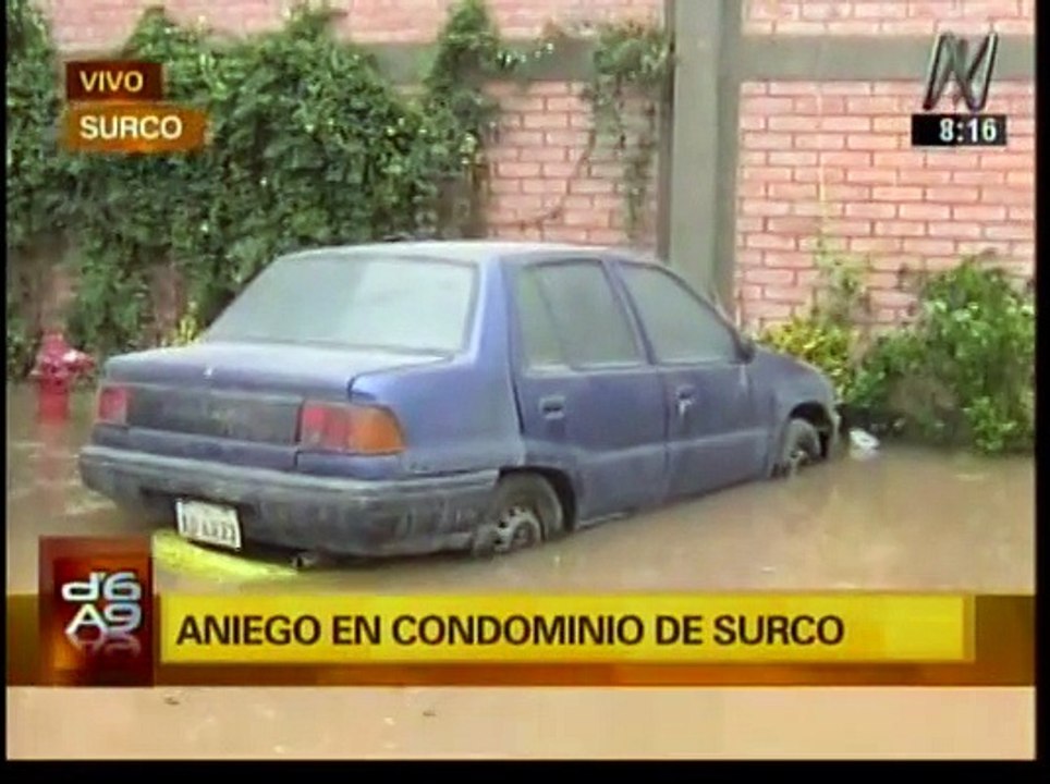 Surco: Aniego cubrió el primer piso de ocho viviendas tras rotura de una tubería matriz [Video]