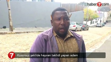 kusursuz şekilde hayvan taklidi yapan adam