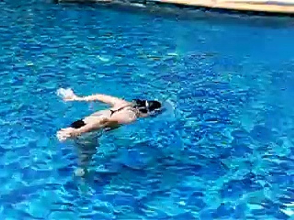 Underwater handstand