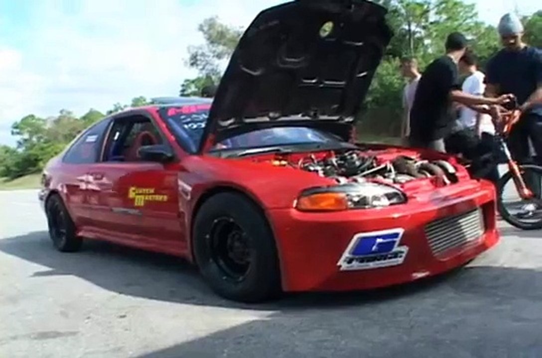 I-Streetrace.com - Ceazdachamp Turbo Civic VS The Fast4Door EVO!!!
