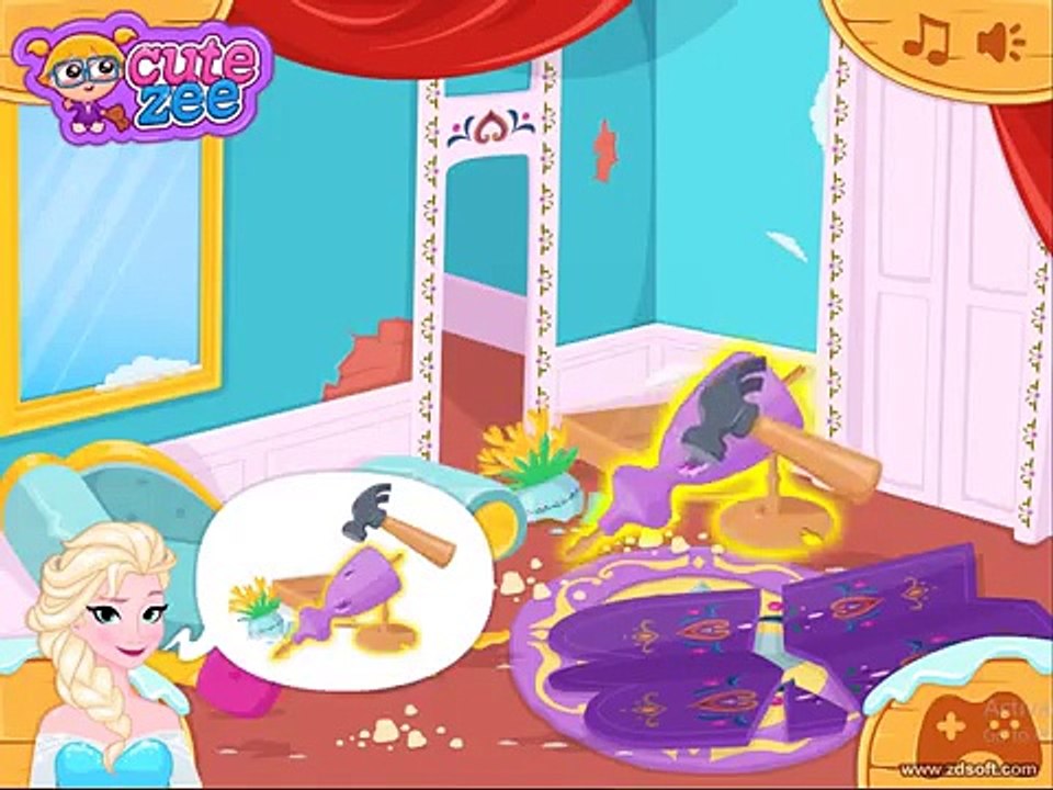мультик игра для девочек Elsa s Frozen House Makeover   Frozen Games 1