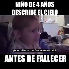 El niño tiene cáncer y describe el cielo antes de fallecer