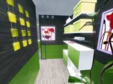 sims 3 late night apartment design (LIME LUXURY)