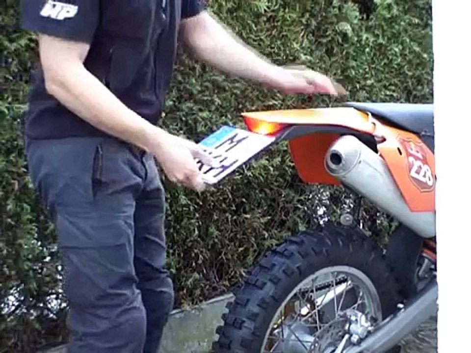 Enduro Kennzeichenhalter - KTM EXC LC4 BMW GS G650X Suzuki DR DRZ Husaberg 390 400 450 1150 100 80