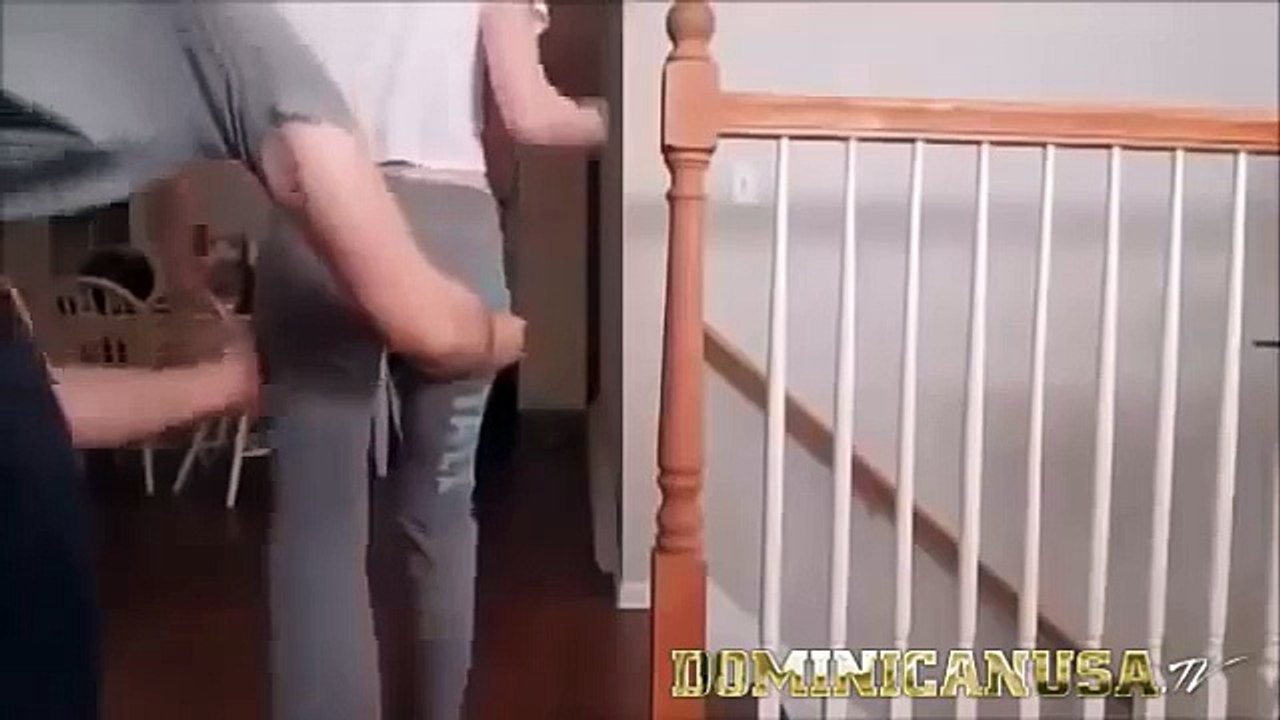 Girlfriend gets pantsed and Surprise hanging wedgie
