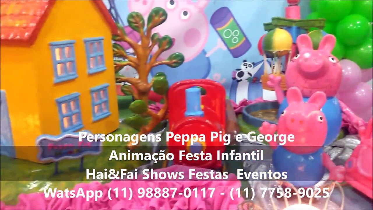 Peppa Pig e George Festa Infantil Animação Personagens Vivos São paulo Abc