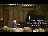 Emma Taggart Chopin Waltz E Minor, KKIV 9, No  15 Plymouth Congregational Concert July, 2015