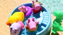 Peppa Pig Bath Squirters Pool Party with George, Dinosaur and Suzy Sheep DisneyCarToys