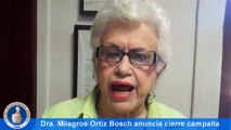 Dra. Milagros Ortiz Bosch anuncia cierre Campaña interna PRM