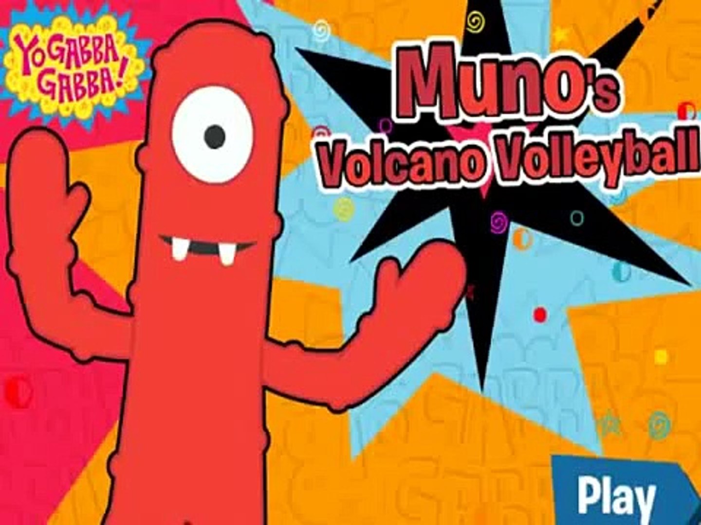 yo gabba gabba cartoon Muno's Volcano Volleyball muno vs plex game