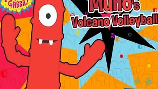 yo gabba gabba cartoon Muno's Volcano Volleyball muno vs plex game
