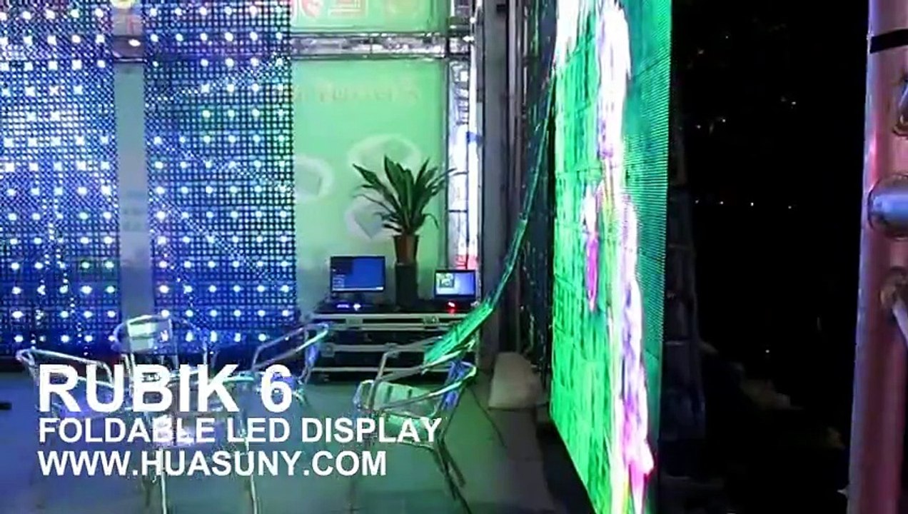 Foldable led Screen p6 folding flexible led screen Rubik-6 (skype: huasun607)