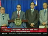 Gobierno rechaza declaraciones Secretario General OEA