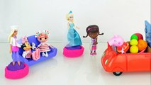 Peppa Pig Frozen toys video Play Doh Pizza Barbie