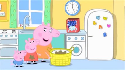 Peppa Pig Lavando Roupa Português.