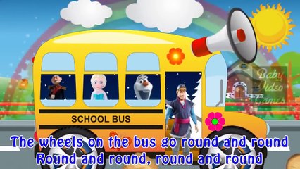 Frozen wheels on the bus song Nursery Rhymes _ Kids Songs (720p)