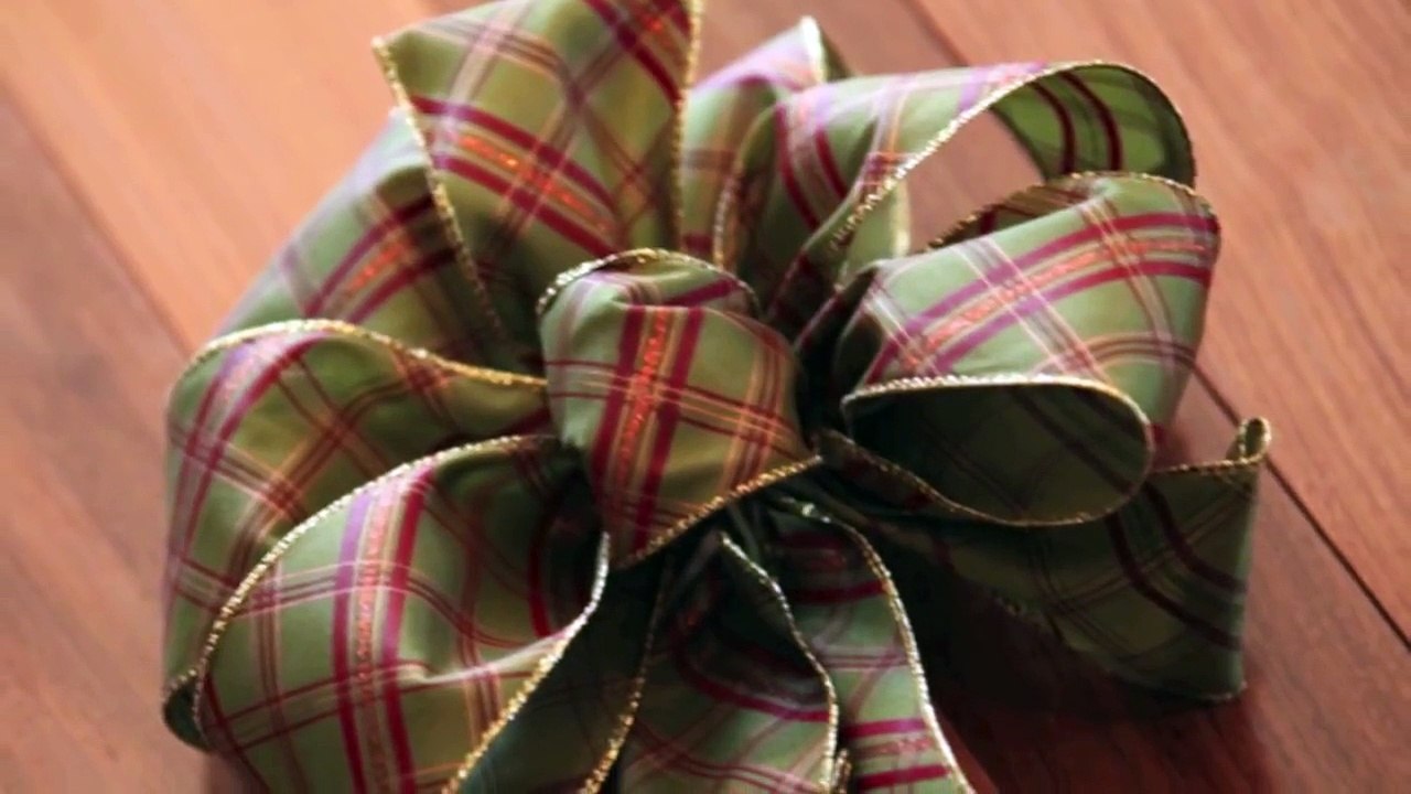 How to make an EASY bow using wired ribbon video Dailymotion