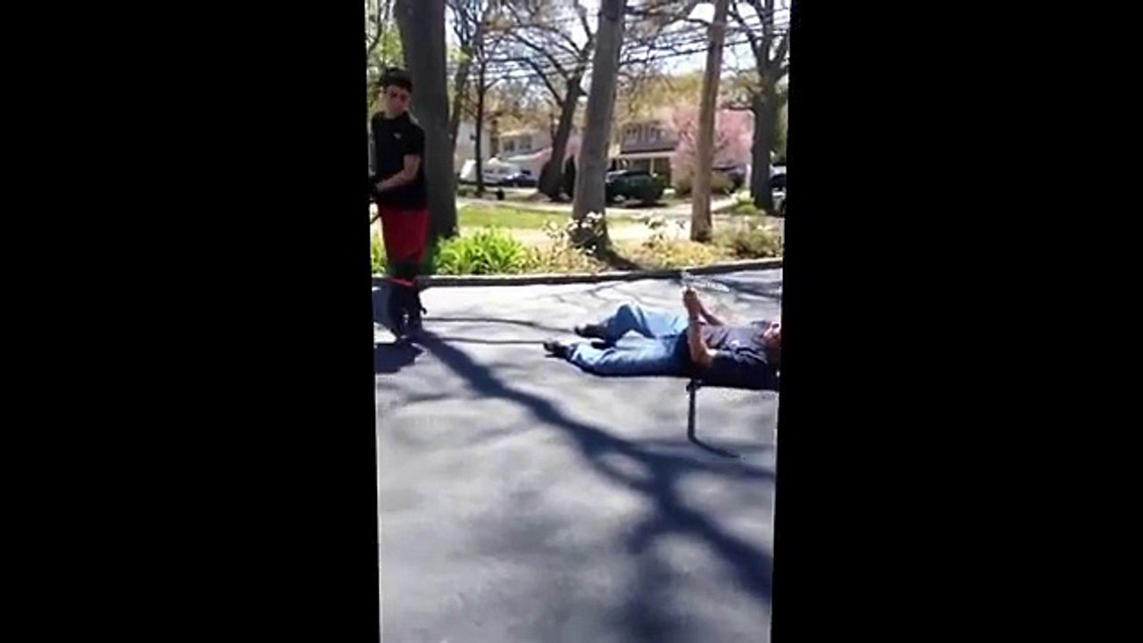 Drunk neighbor playing Hockey thinks he s Ovechkin