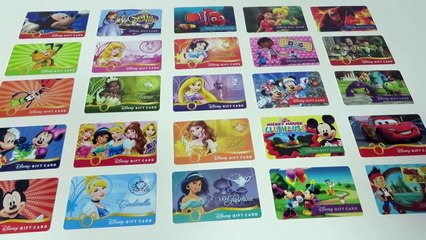 24 DISNEY Gift Cards 2014 Frozen Mickey Mouse, Goofy, Tinker Bell, Tiana, Disney Princess, Cars