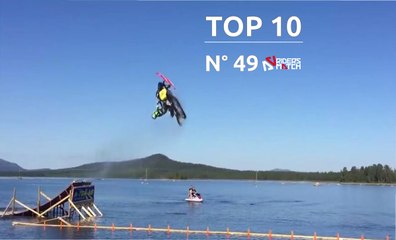[TOP 10 N°49] First snowmobile backflip on a lake !