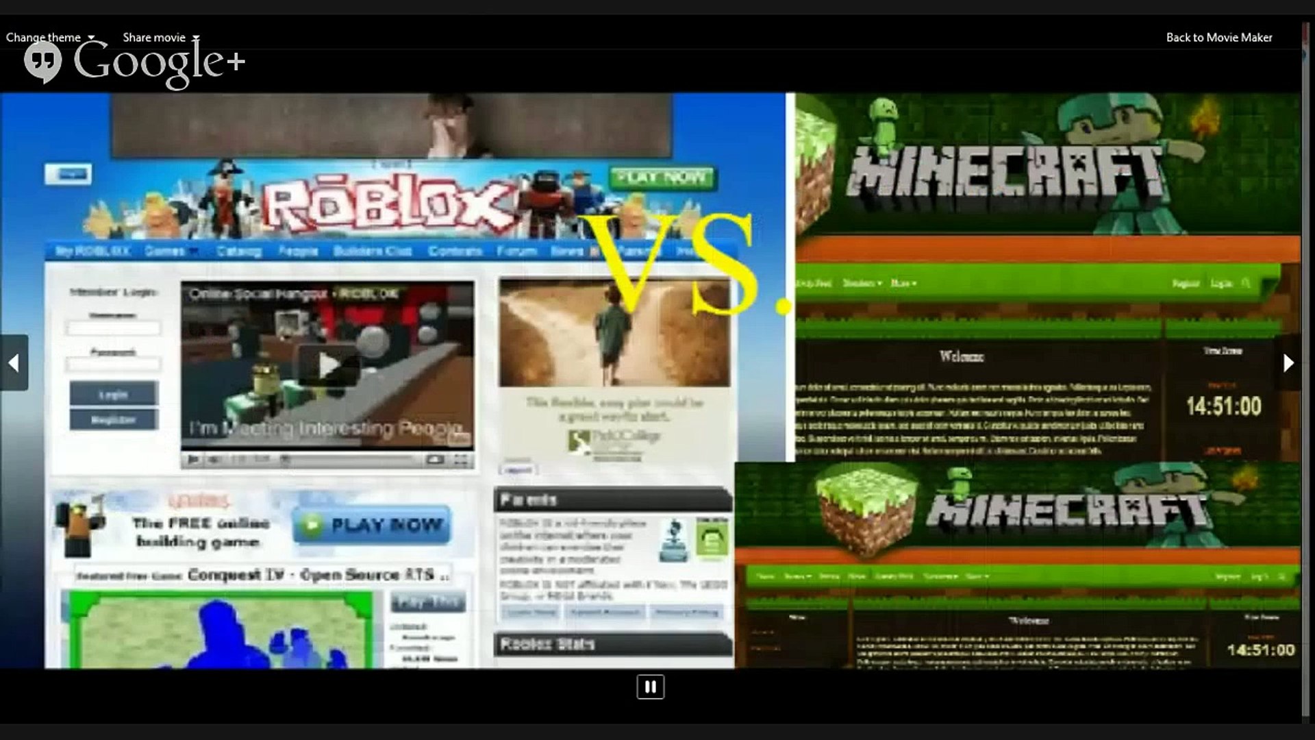 Roblox Vs Minecraft A Funny Animation Video Dailymotion - movie maker still working on roblox