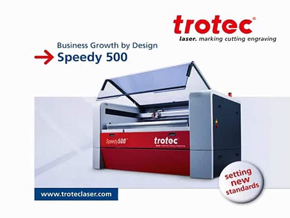 Trotec Speedy 500 - Large Format Laser Cutter and Engraver - video  Dailymotion