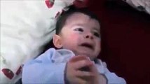 baby cry when hearing the songs and rejoicing when hearing the quran MashALLAH