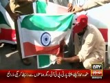 Jamaat e Islami Burnt Indian Flag During Protest in Peshawar