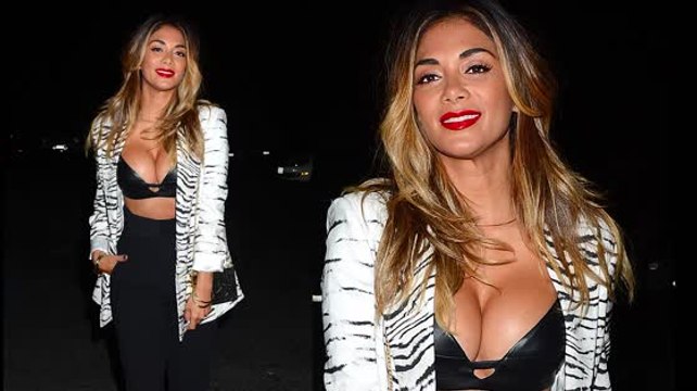 Nicole Scherzinger Shows Wild Side Partying In Leather Bra