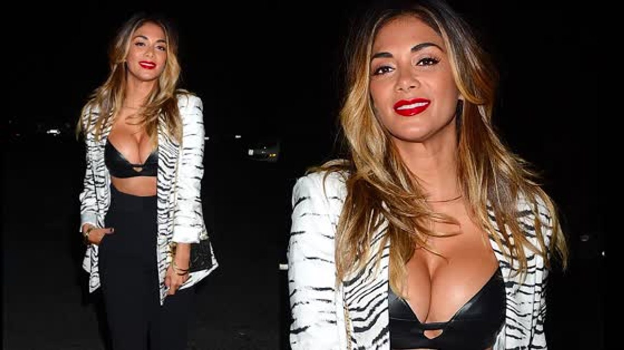 Nicole Scherzinger Shows Wild Side Partying In Leather Bra