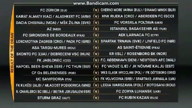 Жеребьевка 3го отборочного раунда Лиги Европы 2015/16