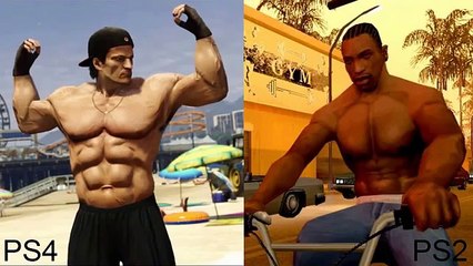 PS4 vs PS2 Graphics Comparison Gta 5 vs Gta San Andreas FULL HD 1080p