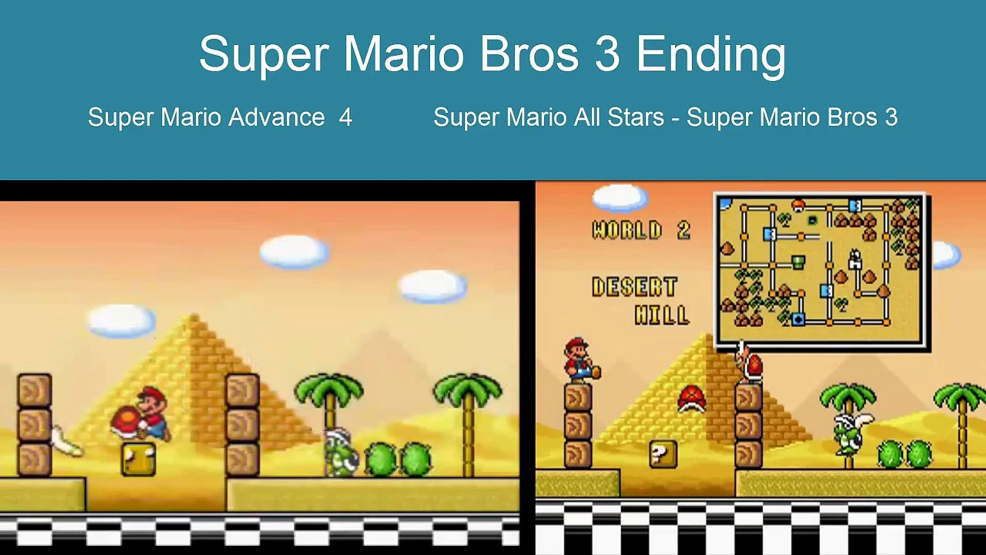 Super Mario Bros 3 Ending Comparison SNES vs GBA - video Dailymotion