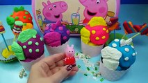 Peppa pig Play doh ice cream shop surprise eggs Peppa pig character Play doh lollipop