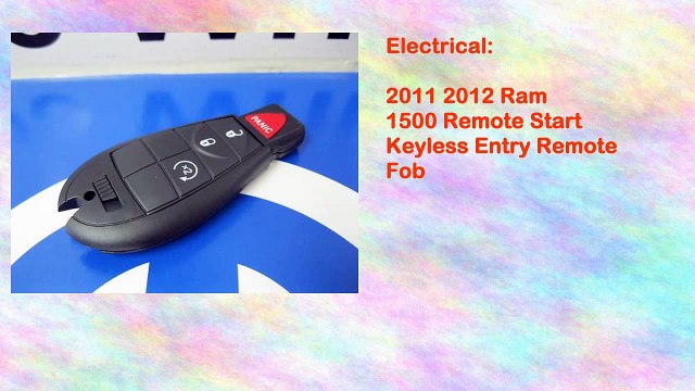 2011 2012 Ram 1500 Remote Start Keyless Entry Remote Fob