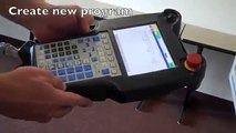 FANUC Teach Pendant programming demo - Rectangle with rounded corners
