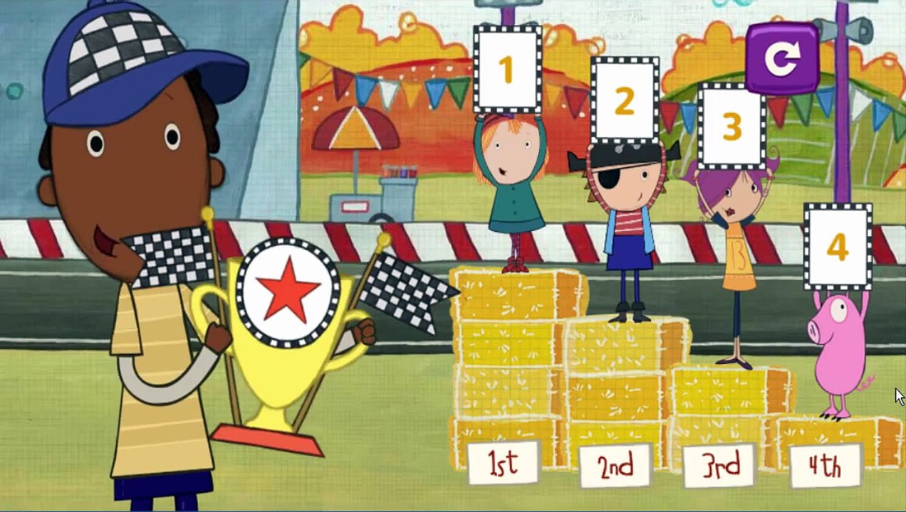 Peg Cat Race Car Animation PBS Kids Cartoon Game Play Gameplay
