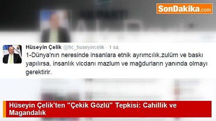 Hüseyin Çelik’ten “Çekik Gözlü“ Tepkisi  Cahillik ve Magandalık