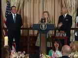 Secretary Clinton and Vice President Biden Deliver Remarks With U.K. Prime Minister Cameron