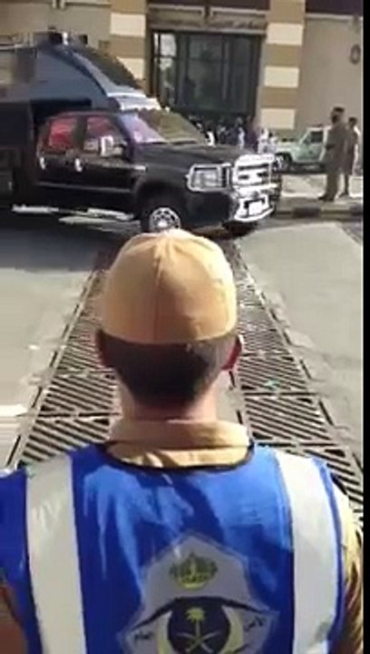 King Abdullah Bin Abdul Aziz Al Saud´s Motorcade leaving Al