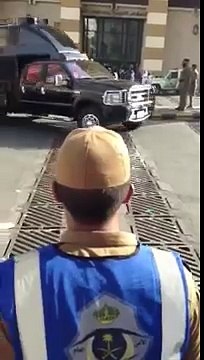 King Abdullah Bin Abdul Aziz Al Saud´s Motorcade leaving Al