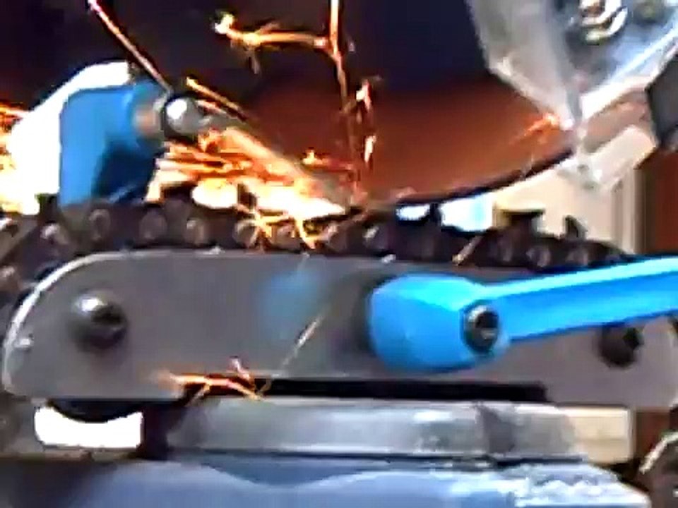 Afilar cadena de motosierra con maquina