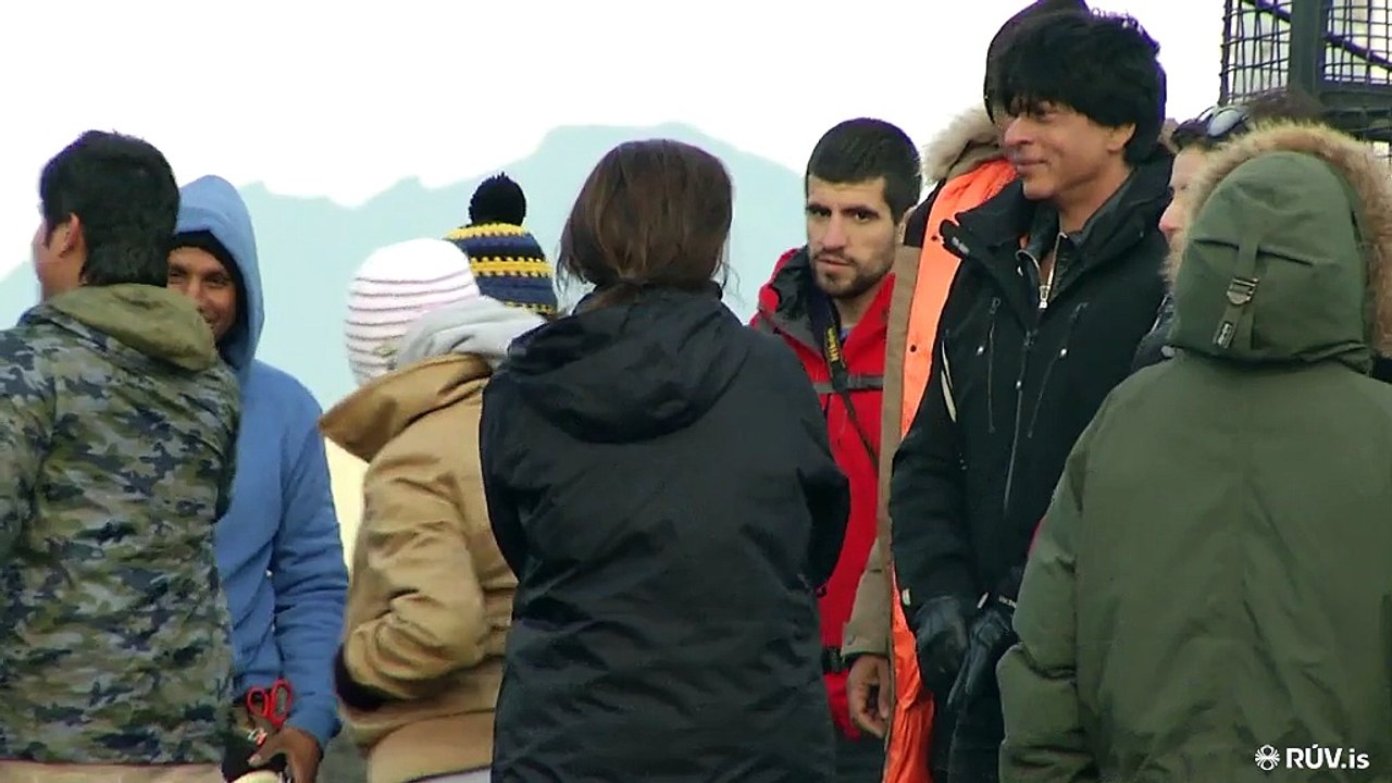 #SRK [ @iamsrk ] & #Kajol filming #Dilwale on a black beach Iceland