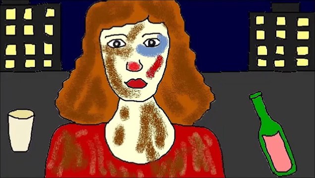 Экспериментальный мультфильм Пьяная девушка ( Прикол караоке )