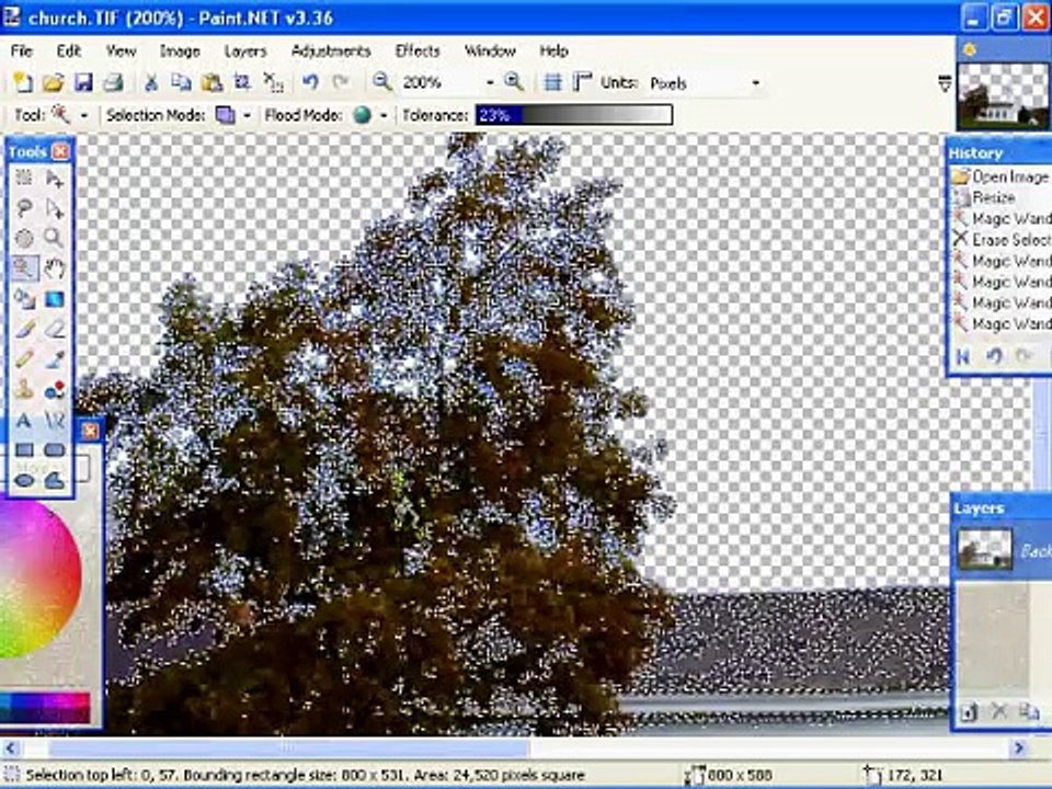 PAINT.NET TUTORIAL on Selection Tools Two in Paint.net