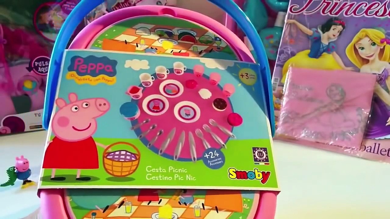 Cesta de picnic de Peppa Pig  Juguetes de la Cerdita Peppa en espanõl   Mp4   720p