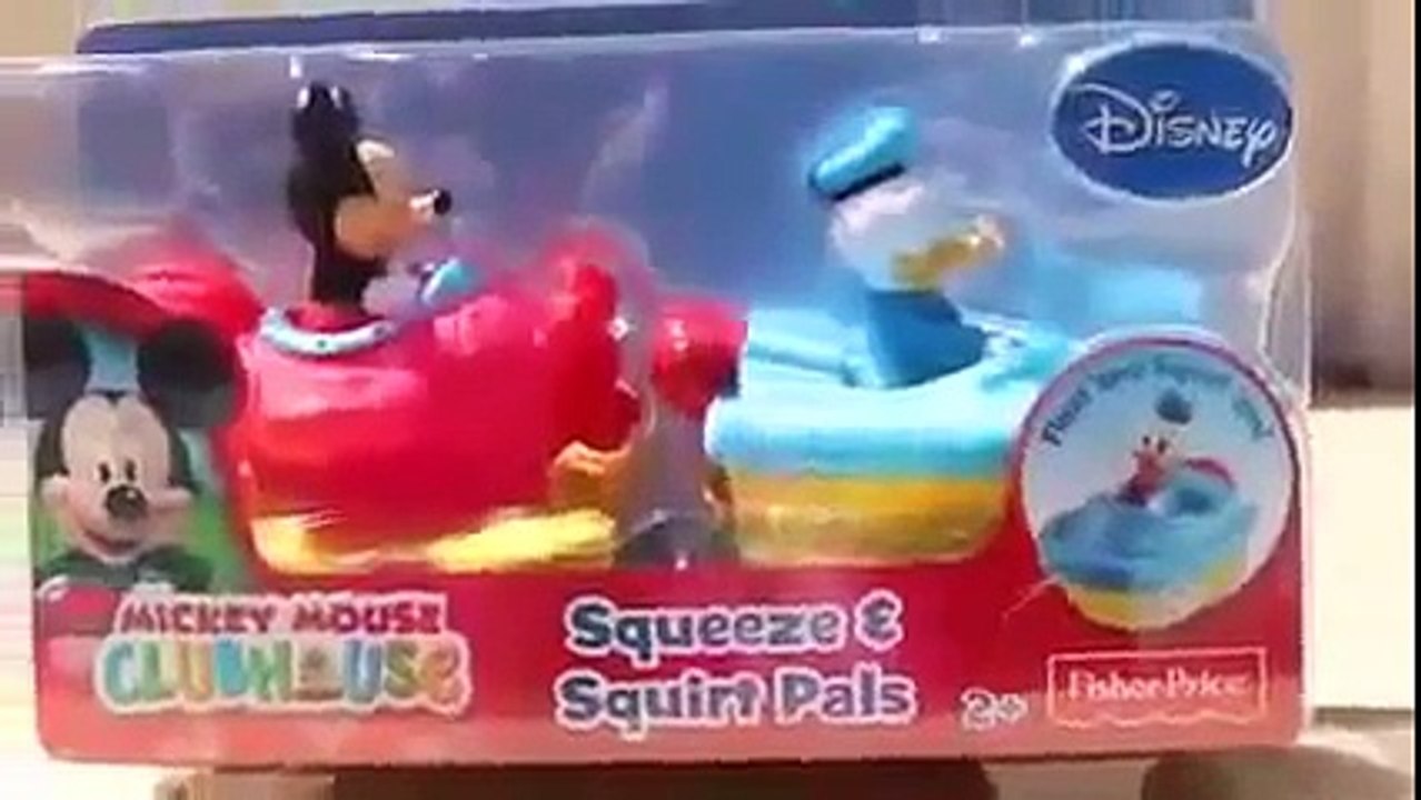 Mickey Mouse Clubhouse Bath Squirter with Donald Duck Mickeys Rescue Boat Airplane ToysRev