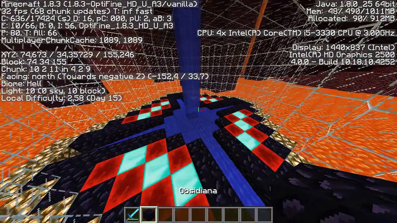 minecraft 1.8.X Como colocar agua no nether