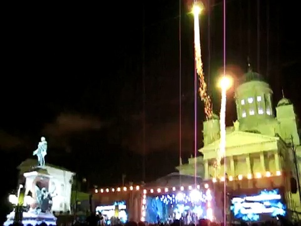 New Year Countdown at Helsinki Senate Square 2009/2010